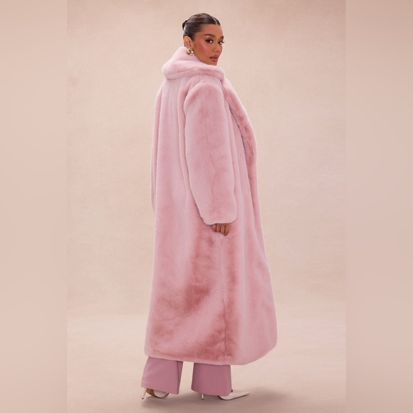 NWT Luxurious Pink Faux Fur Coat XL - Picture 4 of 7